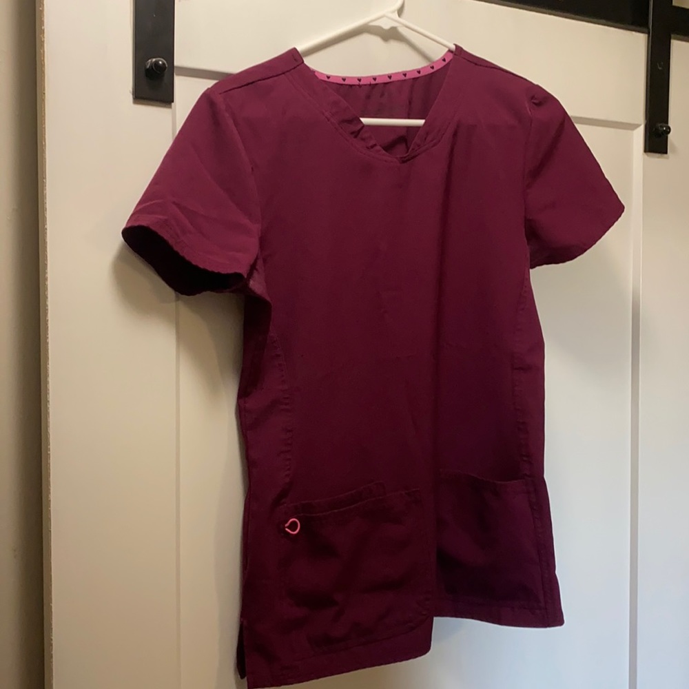 Heart Soul Scrubs, size small, color wine